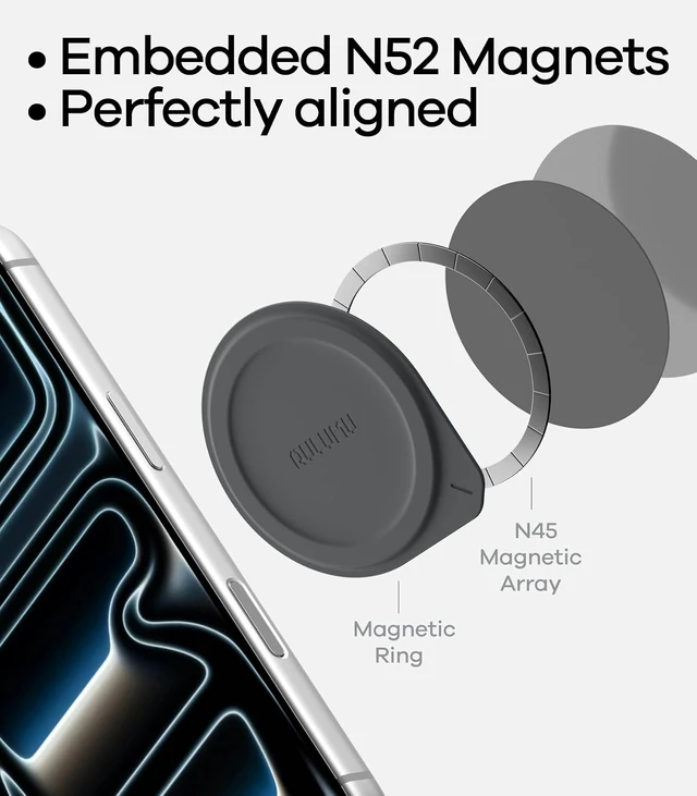 Alt view image 2 of 6 - AC01 for MagSafe Sticker | Multifunctional Magnetic Pad | Compatible with Double-Sided Magnetic Accessories | Reusable | for Bathrooms, Refrigerators, Kitchens, Screens, etc. | Gray