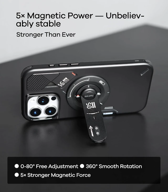 Alt view image 2 of 6 - G05 Air for MagSafe Grip Stand | Rotation Angle Adjustment | Aluminium Alloy Ultra Light & Ultra Thin | with Box Opener- Silver