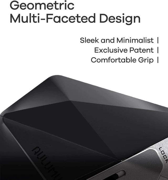 Alt view image 2 of 6 - A39 Geometric AirPods Pro 3 Case with Lock | Protective Cover with Nylon Buckle | Alloy Armour | Compatible with Apple AirPods Pro 3rd Generation Case (2025) - Gray