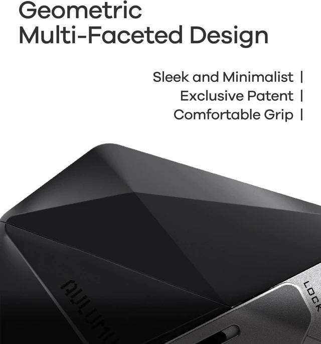 Alt view image 5 of 6 - A39 Geometric AirPods Pro 3 Case with Lock | Protective Cover with Nylon Buckle | Alloy Armour | Compatible with Apple AirPods Pro 3rd Generation Case (2025) - Transparent Gray