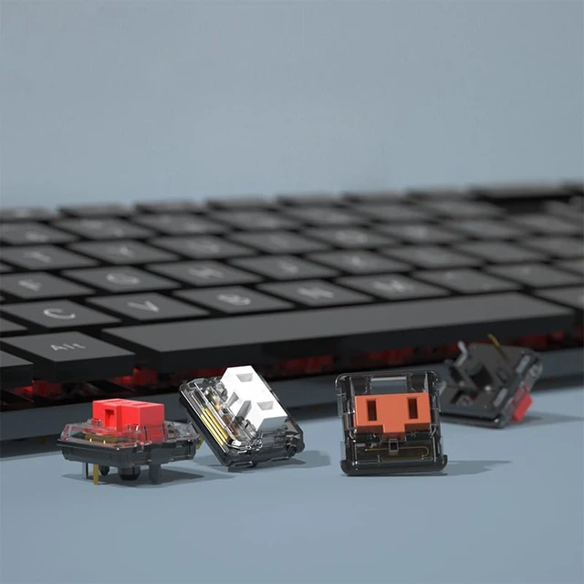 Alt view image 3 of 6 - 1350 Choc Low Profile Brown Tactile Switches 5-Pin Pre-lubed 20Pcs
