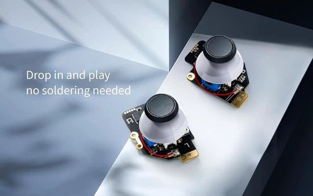 Alt view image 3 of 6 - Analog Joystick For Steam Deck LCD (Type A&B), Hall Effect No Drift Electromagnetic Thumbstick Replacement, No Soldering, One-Key Calibration, Right & Left Repair Kit with Caps(Not Fit OLED)