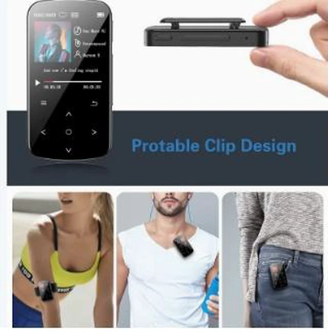 Alt view image 2 of 4 - 32GB MP3 MP4 Player, Portable Digital Music Player with 320x240 Color Screen, FM Radio, Voice Recorder, Photo Viewer, Speaker, Slim Design for Students
