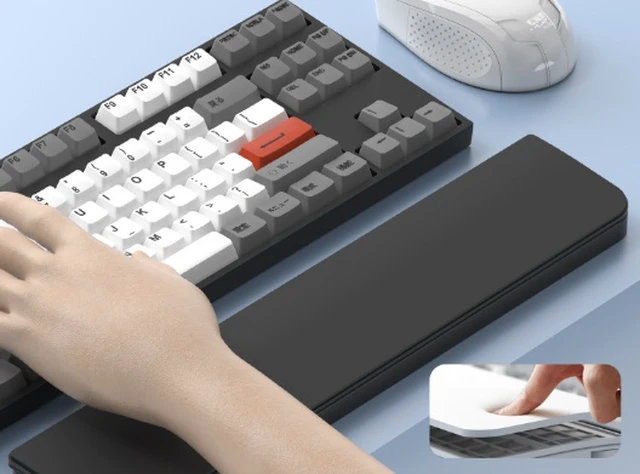 Alt view image 4 of 4 - QS22 22-in-1 Keyboard Cleaning Kit with Wrist Rest, Multifunctional Keyboard Cleaner & Ergonomic Wrist Support, Leather Surface with Soft Sponge Padding for Office and Gaming
