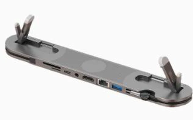 Main image of U1CB-Z1/Z2 USB-C Laptop Stand with Hub, Foldable Aluminum Alloy Laptop Holder with 100W PD, HDMI 4K@30Hz, USB 3.0, SD/TF Card Reader and 3.5mm Audio