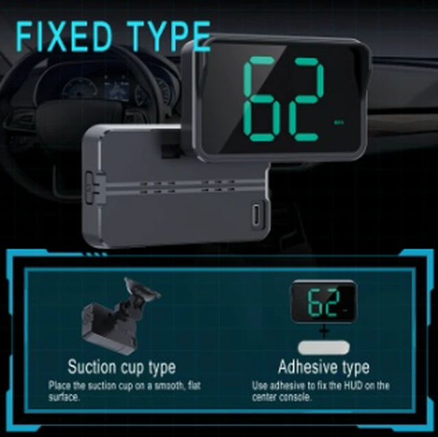 Alt view image 2 of 5 - S9 2025 HUD Car Head-Up Display, GPS Vehicle Speedometer with Dual-Mode Positioning, Large Clear Display, 5V USB Powered, Dashboard & Windshield Mount