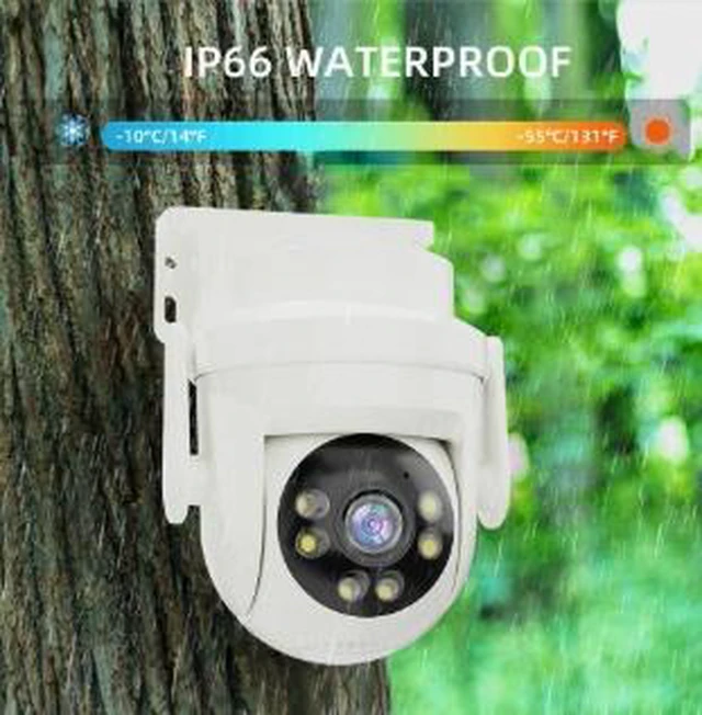 Alt view image 2 of 4 - Mini WiFi Security Camera with 32GB Card 2MP HD Outdoor Ball Camera, IP66 Waterproof, Night Vision up to 15m, Two-Way Audio, Remote Monitoring, 1.5" Compact Design