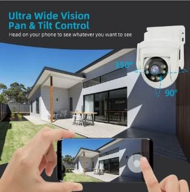 Alt view image 4 of 4 - Mini WiFi Security Camera with 32GB Card 2MP HD Outdoor Ball Camera, IP66 Waterproof, Night Vision up to 15m, Two-Way Audio, Remote Monitoring, 1.5" Compact Design