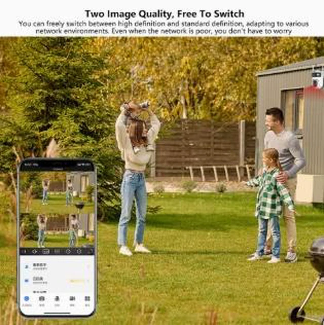 Alt view image 2 of 3 - Dual-Lens WiFi Security Camera with 32GB Card 6MP Smart Bullet & Ball Camera, IP66 Outdoor, 15m Night Vision, Two-Way Audio, 2.5" PTZ, WiFi+Bluetooth, Remote Monitoring