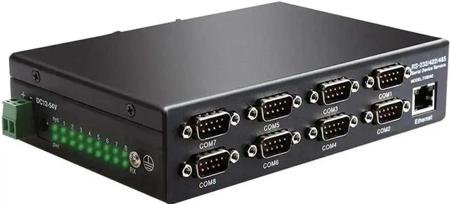 Main image of 8 Ports RS232 RS485 RS422 to Ethernet TCP/IP Serial Device Server Modbus Gateway Converter