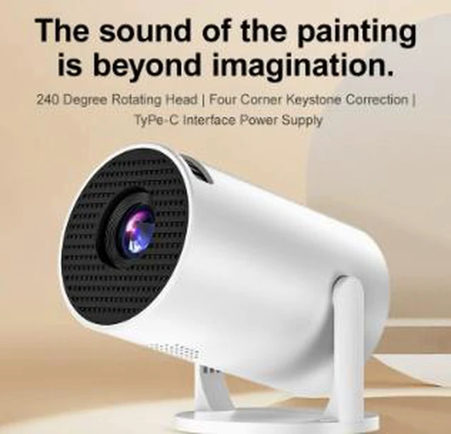 Alt view image 3 of 3 - Y300 Mini Projector 1080P HD Portable Home Theater, Wireless Screen Casting, HDMI/USB Compatible, 2W Speaker, 10W Power, 285g Lightweight, with Remote Control