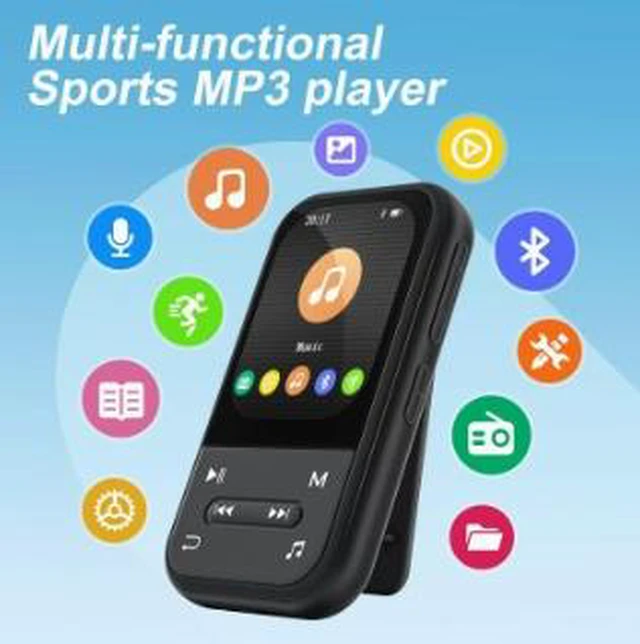 Alt view image 3 of 3 - 64GB MP3/MP4 Player for Students Bluetooth Music Player with Speaker, FM Radio, Voice Recorder, E-Book Reader, Photo Viewer, TF Card Expandable, 18Hr Battery, Black