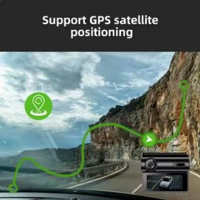 Alt view image 2 of 4 - 3-Channel 4K Dash Cam (4K+1K+1K) Triple Lens Car Recorder with Built-in GPS, 8MP, 170° Wide Angle, Night Vision, Parking Monitor, Loop Recording, Motion Detection, Car Charger Powered