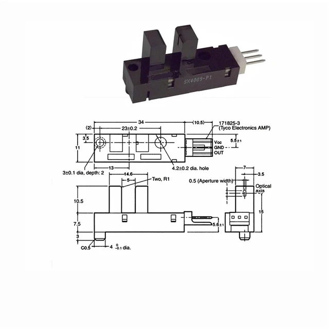 Alt view image 2 of 5 - Photoelectric Switch EE-SX4009-P1 3PIN photoelectric Switch SX4009-P1 U-Type Sensor Sensor