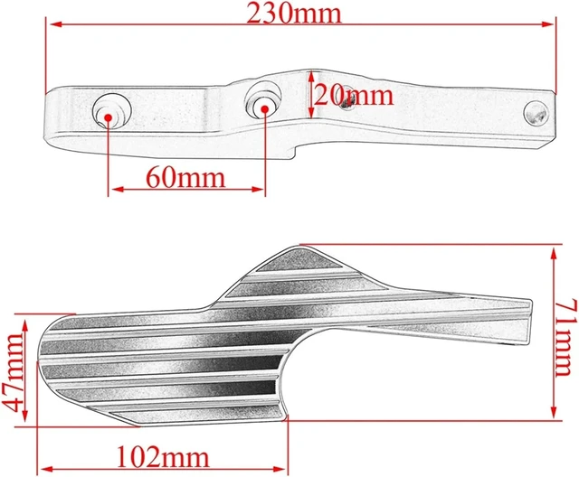 Alt view image 4 of 5 - Passenger Foot Peg Extensions Extended Footpegs Motorcycle Accessories Compatible with Vespa GT GTS GTV 60 125 200 250 300 300ie