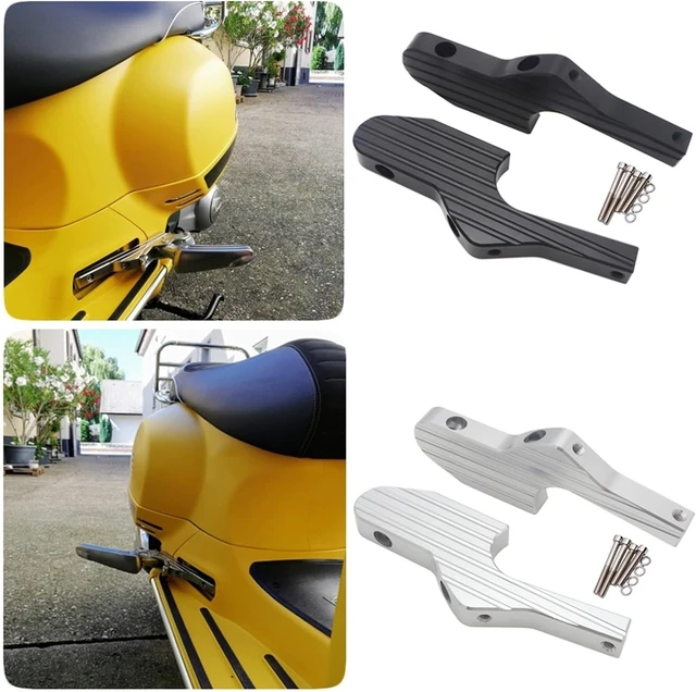 Alt view image 5 of 5 - Passenger Foot Peg Extensions Extended Footpegs Motorcycle Accessories Compatible with Vespa GT GTS GTV 60 125 200 250 300 300ie