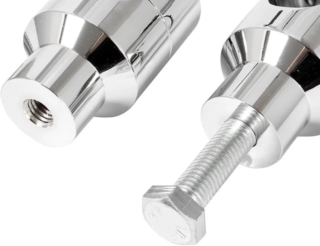 Alt view image 3 of 5 - Handlebar Clamps Risers for Shadow for VTX for Valkyrie for Standard for Tourer Handlebar Riser Up Bracket Clamp Kit 1'' 7/8" Handle Bars Handlebar Riser Kit(Chrome 22mm)