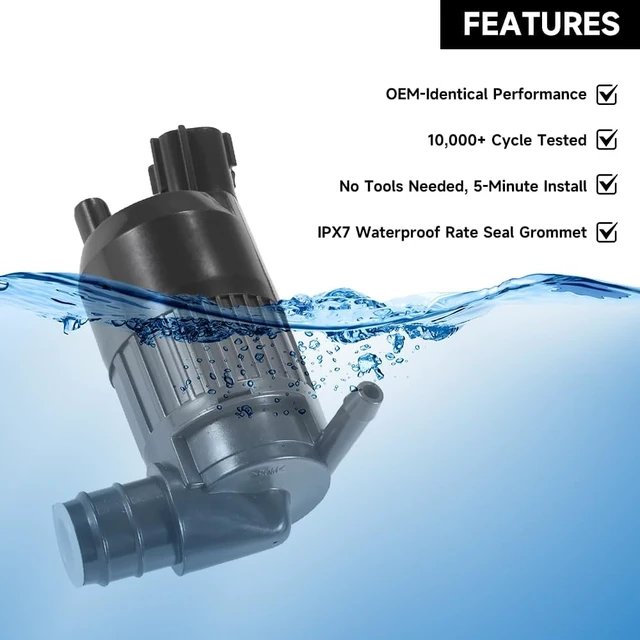 Alt view image 6 of 6 - Windshield Washer Pump for Ford Lincoln BA5317664AA