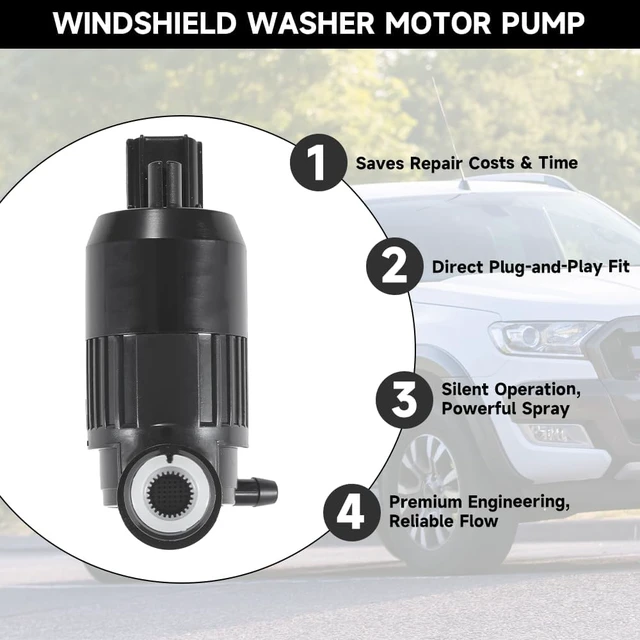 Alt view image 4 of 6 - Windshield Washer Pump for Ford Lincoln BA5317664AA