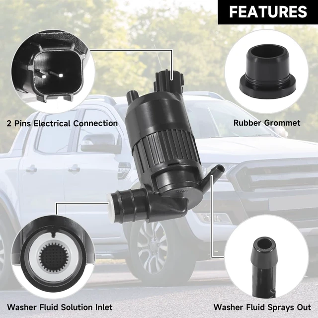 Alt view image 2 of 6 - Windshield Washer Pump for Ford Lincoln BA5317664AA