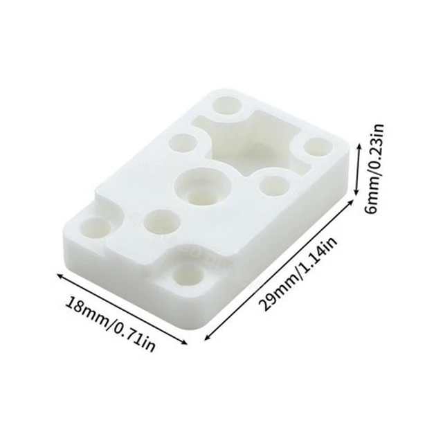 Alt view image 3 of 5 - Ceramic Zirconia Heat Insulation Block Base for 3D Printer Hotend Heating Assembly, Thermal Insulation Replacement Accessory for Compatible Bambu Lab H2D, A1 and A1 Mini