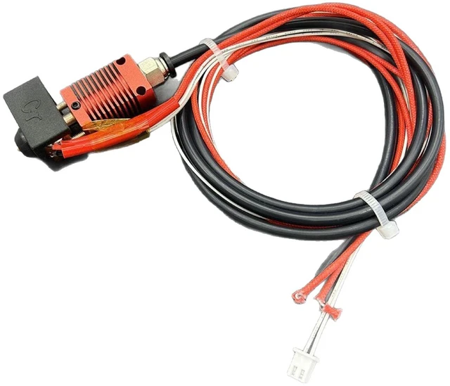Main image of 3D Printer Hotend Extruder Kit with 1m Black PTFE Tubing and Nozzle Set, 12V 40W Heating Element, Compatible with Creality Ender 3 and Ender 3 V2