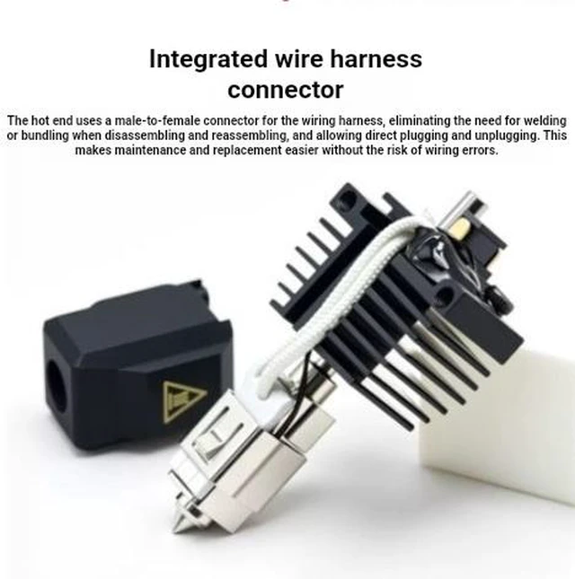 Alt view image 3 of 4 - All-in-One Hotend Kit with 0.4mm Hardened Steel High-Flow Nozzle for Flashforge C5 and C5 Pro 3D Printers, High-Temperature Printing Head Replacement
