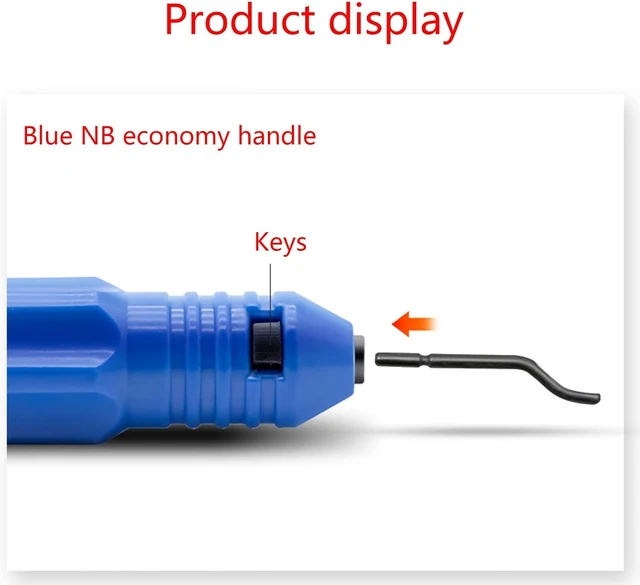 Alt view image 2 of 4 - Deburring Tool Deburrer with Handle Deburring Tool 360 Degree Rotatable for Resin 3D Printer Nb1100 Burr Handle Portable Deburring 360 Degree Rotating