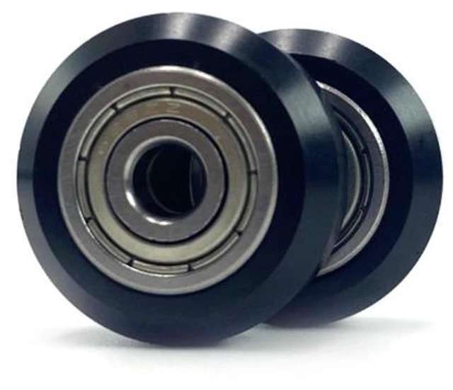 Main image of 2-Pack POM D-Type Bearing Pulley Wheels, Large Passive Idler Rollers for 3D Printers and CNC Engraving Machines, Durable Replacement Wheel Accessories