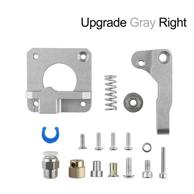 Alt view image 4 of 4 - Right-Hand Metal Extruder Assembly, Space Gray Aluminum Alloy Filament Feeder for Creality CR-10 and Ender 3 3D Printers, Replacement Extrusion Drive Kit