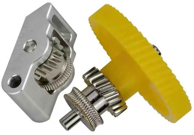 Main image of Hardened Steel Extruder Gear Assembly for Bambu Lab P2S 3D Printer, Nickel-Plated Wear-Resistant Drive Gear Set with Integrated Bearings