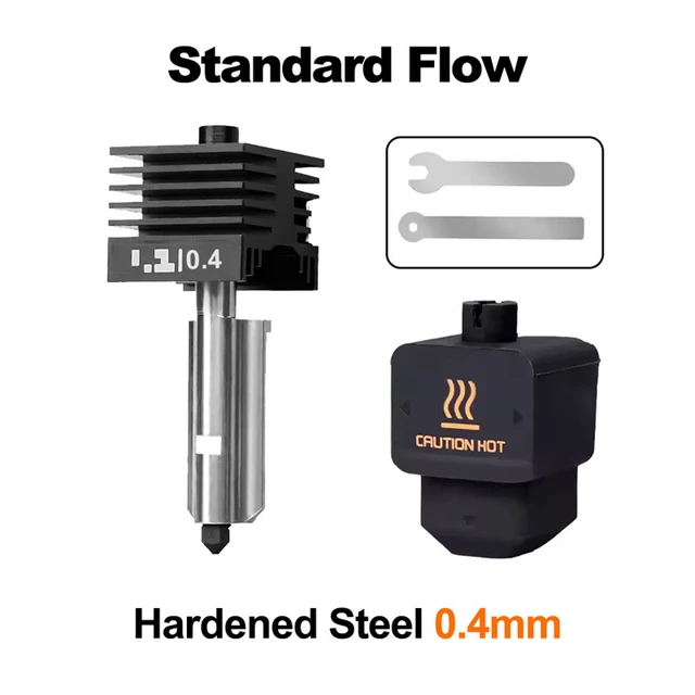 Alt view image 2 of 4 - High-Flow Hotend Kit with 0.4mm Hardened Steel Nozzle for Bambu Lab H2D 3D Printer, Quick-Release Hotend Assembly, High-Performance Printing Accessory
