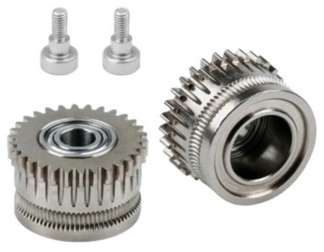 Main image of All-Metal Extruder Drive Gear Kit for Creality K1, K1 Max, K1C, Ender-3 V3 and Ender-3 V3 Plus 3D Printers, Hardened Steel, Nickel-Plated