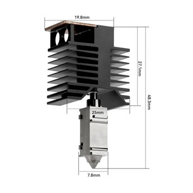 Alt view image 3 of 3 - 0.4mm Hotend Kit for Snapmaker U1 3D Printer, Hardened Steel Nozzle, Durable High-Temperature Resistant Hotend Assembly, Fast Heating Print Head