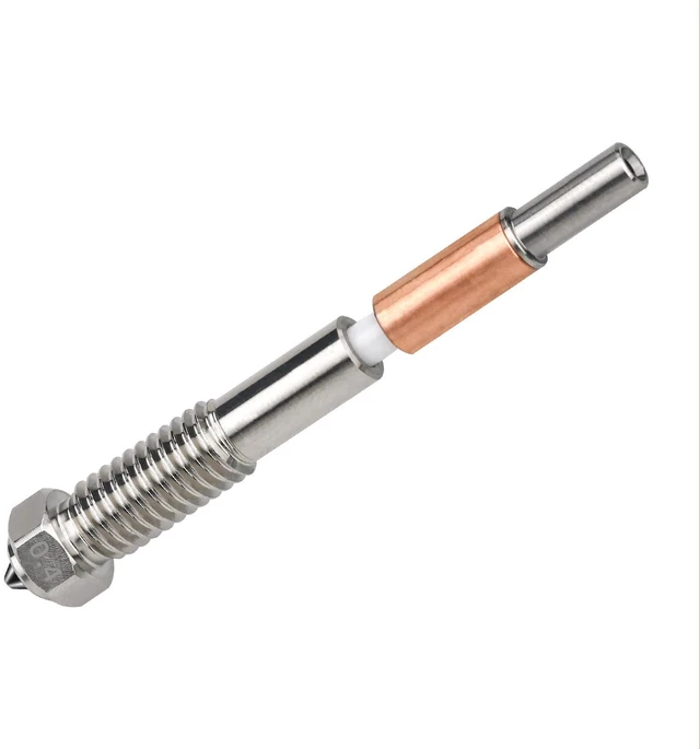 Main image of 0.4mm Hardened Steel Ceramic Bi-Metal Nozzle for QIDI Q2 / Q2C 3D Printers, High-Temperature High-Flow Hotend Replacement
