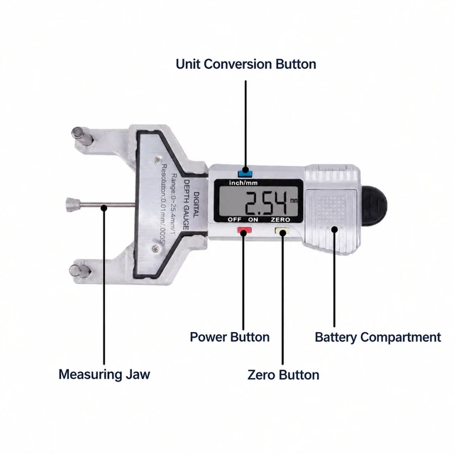 Alt view image 5 of 5 - 2GT Timing Belt Tension Meter, Digital Belt Tension Gauge with LCD Display, Silver Belt Measurement Tool for 3D Printers and Voron 3D Printer Calibration