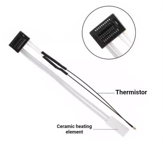 Alt view image 3 of 4 - Ceramic Heater Cartridge Hotend Assembly for Bambu Lab P1P/P1S - 24V 48W/60W/80W Integrated Heating Block with Thermistor & Terminal Connector, High-Precision Temperature Control up to 300°C