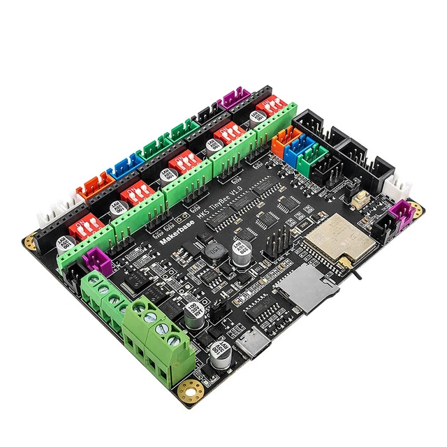 Alt view image 5 of 5 - MKS TinyBee 3D Printer Controller Board - ESP32 WiFi Mainboard with MINI12864 LCD Support, 32-bit 240MHz MCU, 5-Axis Driver for Marlin 2.0 Firmware, USB & Web Control (DC 12-24V)