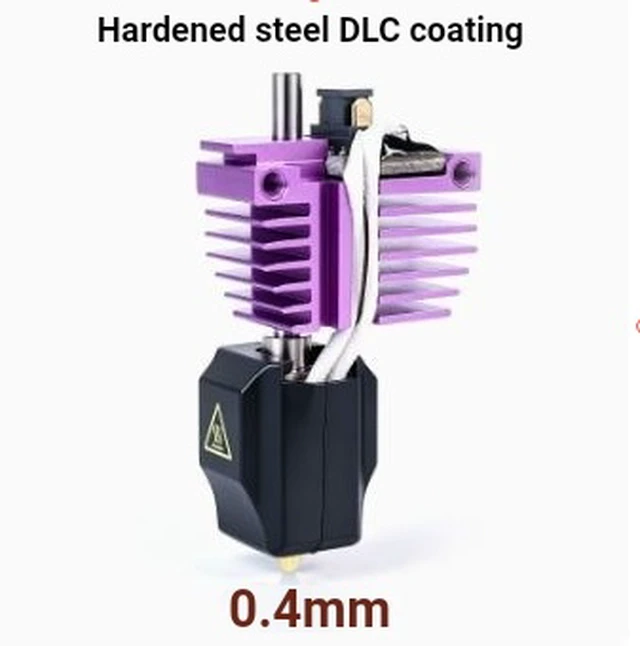 Alt view image 3 of 3 - Flashforge Creator 5/C5 Pro Integrated Hotend 0.4mm DLC Gold Coating (Purple) - All-in-One Extruder with Anti-Clog Diamond-Like Carbon Nozzle & Quick-Connect Harness