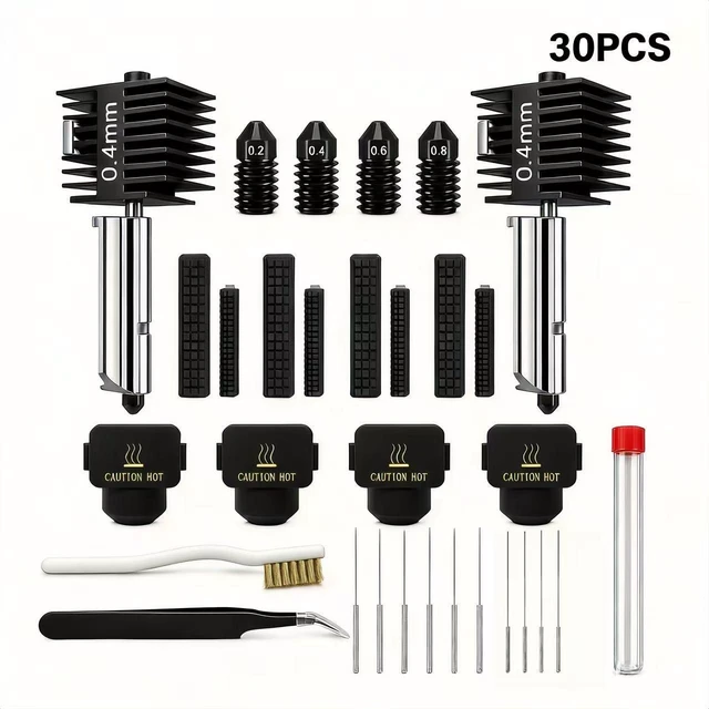 Main image of Replaceable Hotend Kit for Bambu Lab A1 and A1 Mini 3D Printers, Smooth-Bore Anti-Clogging Nozzle Assembly, 3D Printer Upgrade