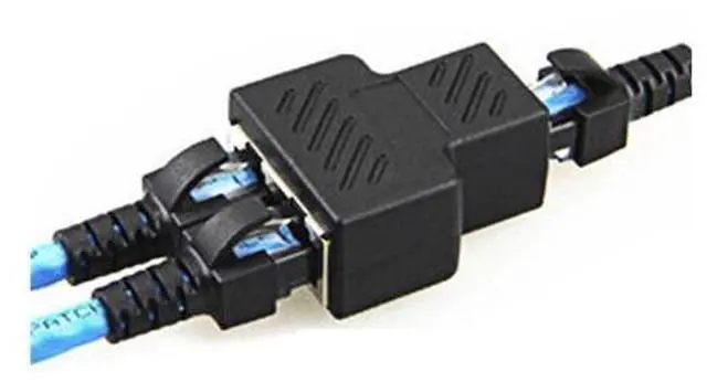 Alt view image 3 of 7 - Ethernet Splitter RJ45 Splitter Adapter 1 to 2 Ways Dual Female Port CAT5 /6/ 7 LAN Ethernet Cable