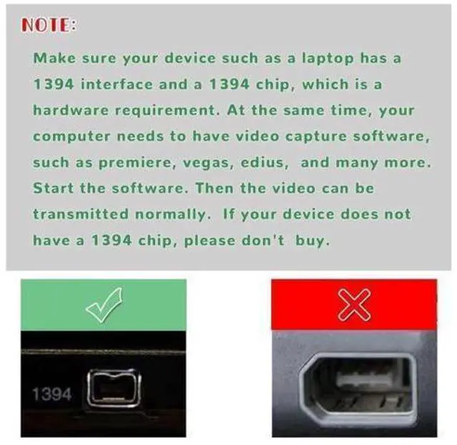 Alt view image 7 of 7 - 1.5m USB to IEEE 1394 Firewire 4 Pin Adapter Cable Converter Cord for iLink