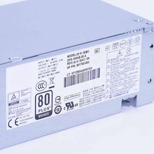 Alt view image 5 of 5 - DPS-180AB-26 A 901765-003 DPS-180AB-26A 180W Original New Power Supply for H P Pro Desk 600G3 280G3 400G5 SFF