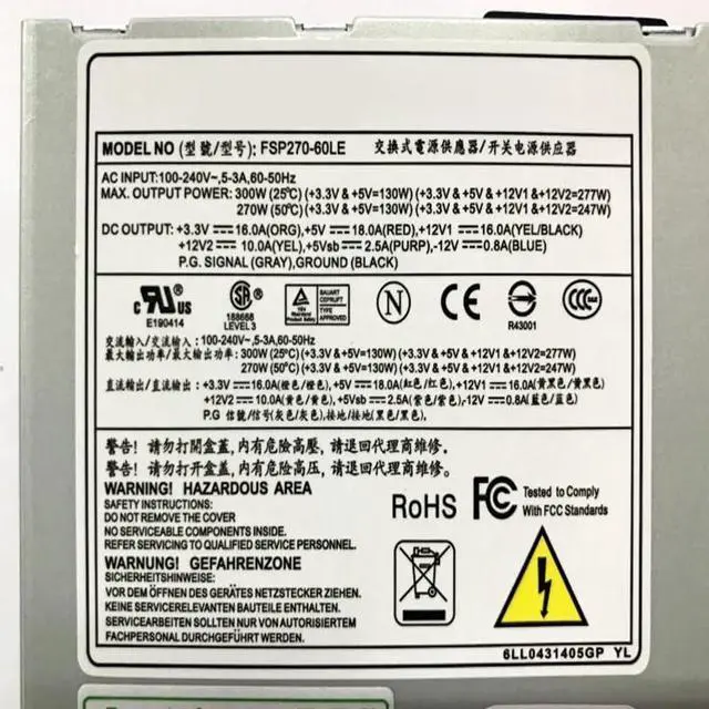 Alt view image 6 of 6 - 270W FSP270-60LE Original New Power Supply