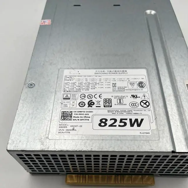 Alt view image 3 of 5 - Original New PSU for T5810 T7810 825W Workstation Power Supply D825EF-02 H825EF-02 FT7T6