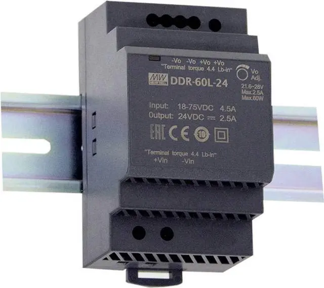 Main image of DDR-60L-12 60W Din Rail DC/DC Converter O/P +12V5A - 1 Item(s)