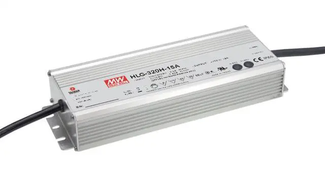 Main image of HLG-320H-24 Power Supply, Switching, Single Output, 320 W, 24V at 13.3 A, 8.86" L x 2.67" W x 1.52" H