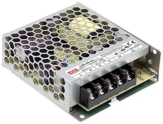 Main image of LRS-50-24 Switching Power Supply, Single Output, 24V, 2.2A, 52.8W, 3.9" L x 3.23" W x 1.18" H
