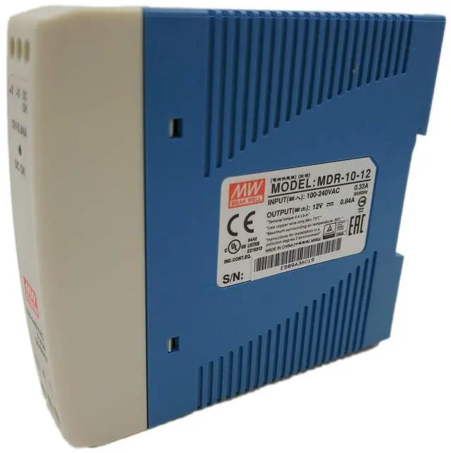 Main image of MW Mean Well MDR-10-12 12V 0.84A 10W Single Output Industrial DIN Rail Power Supply