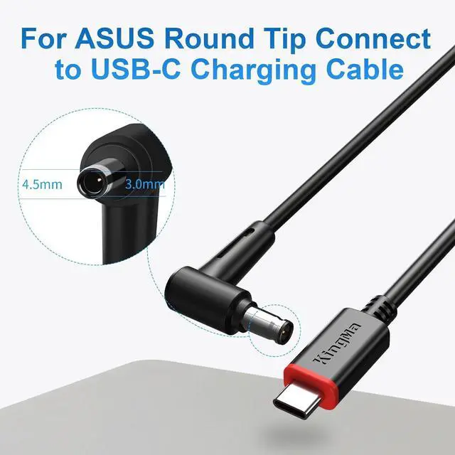 Alt view image 5 of 7 - 65W USB Computer Charger GaN, 2 Port Wall Charger Power Adapter with 1.8m Fast Charging Cable (4.5 * 3.0mm) for Asus EXA1203YH B400A Notebook EXA1203XH chromebook PU550 PU550CA PU401 PU401